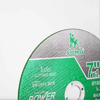 ใบตัดเหล็ก 7 นิ้วx1.6x22mm POWER CUT SUMO ใย 2 ชั้น ราคาต่อ 1 ใบ OIL8448