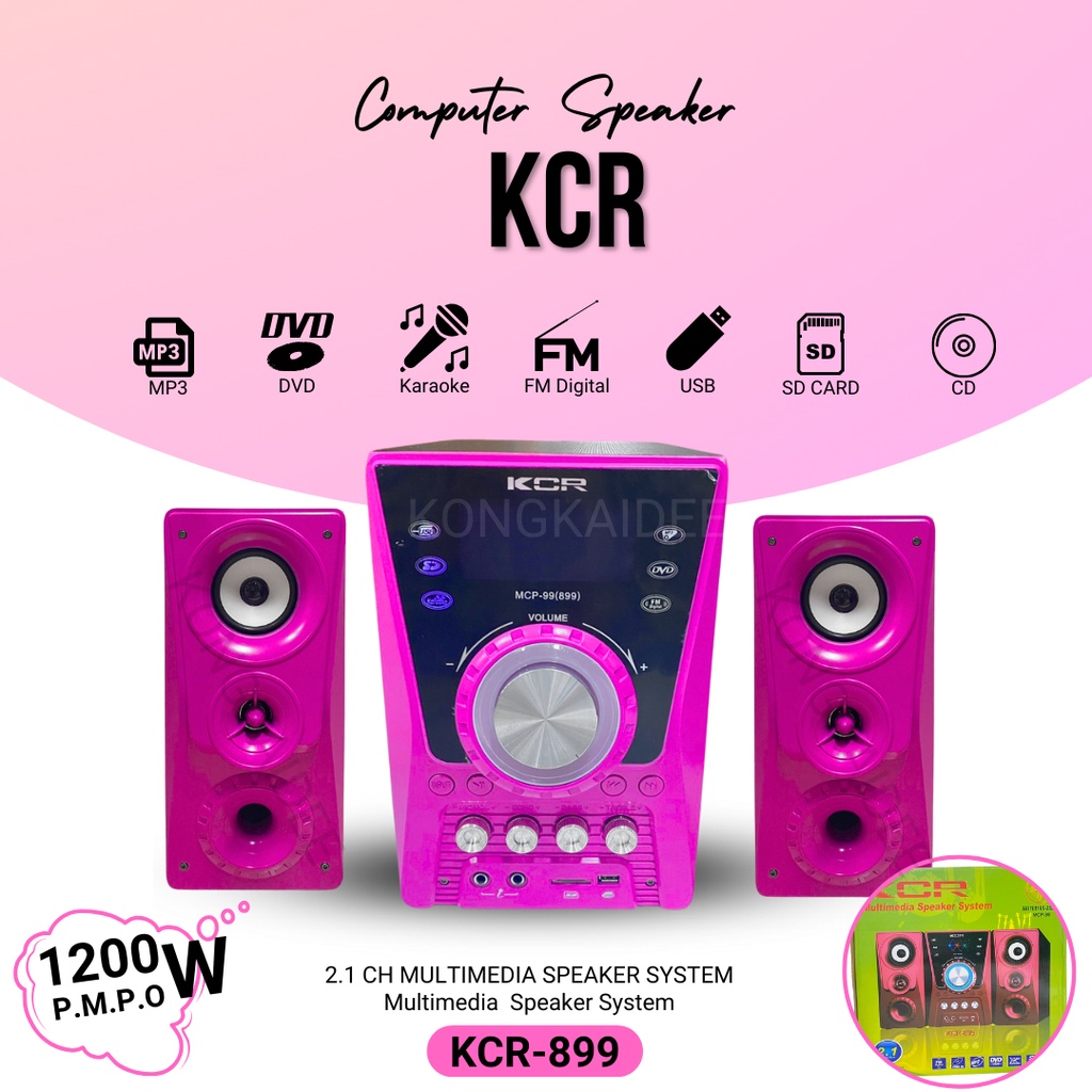 KCR ลำโพง ลำโพงสเตอริโอ ลำโพงคอมพิวเตอร์ รุ่น KCR-899 สินค้าใหม่ ลดล้างสต็อค (คละสี)