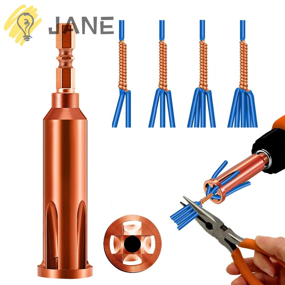 Jane ชุดเครื่องมือปอกสายไฟ สว่านเหล็ก บิดลวด เครื่องมือช่างไฟฟ้า ชุดเครื่องมือช่างไฟฟ้า สายเคเบิลหมุน
