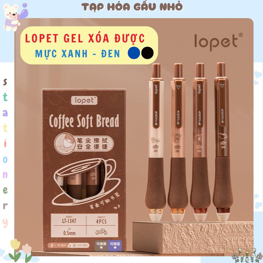 ปากกาเจล Lopet WITH ERASABLE HEAD หมึกสีน้ําเงินและดําไขมัน [Taphagaunho ]