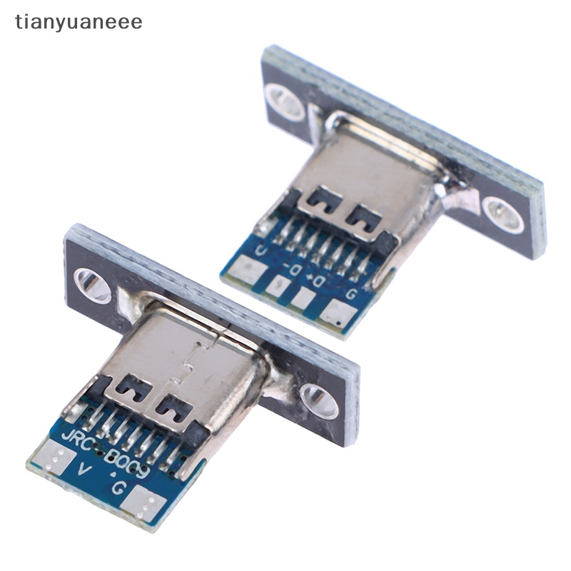 Tianyuaneee ซ็อกเก็ต USB 3.1 Type C พร้อมสกรู Type-C แจ็ค USB 3.1 Type-C 2Pin 4Pin ตัวเมีย 10 ชิ้น