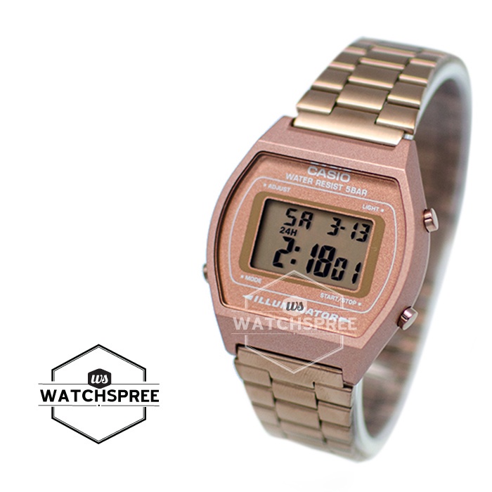 Casio Ladies' Standard Digital Rose Gold Stainless Steel Band Watch B640WC-5A