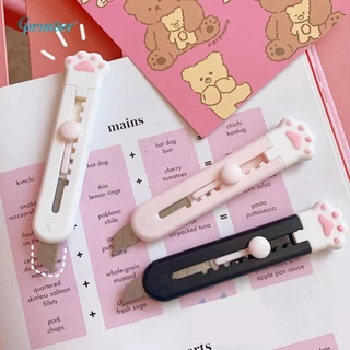 คัตเตอร์แบบยาว คัตเตอร์พกพา สีหวาน ลายการ์ตูนซานริโอ้น่ารัก ที่ตัดกระดาษ อุปกรณ์สำนักงาน