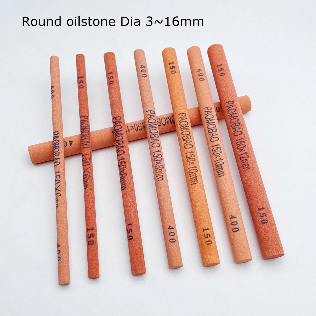 5pcs รอบขัดน้ํามันหิน Fine บด Oilstone Strip Sharpening มีดหินสําหรับ Sharping ชุดมีดโลหะเหล็ก