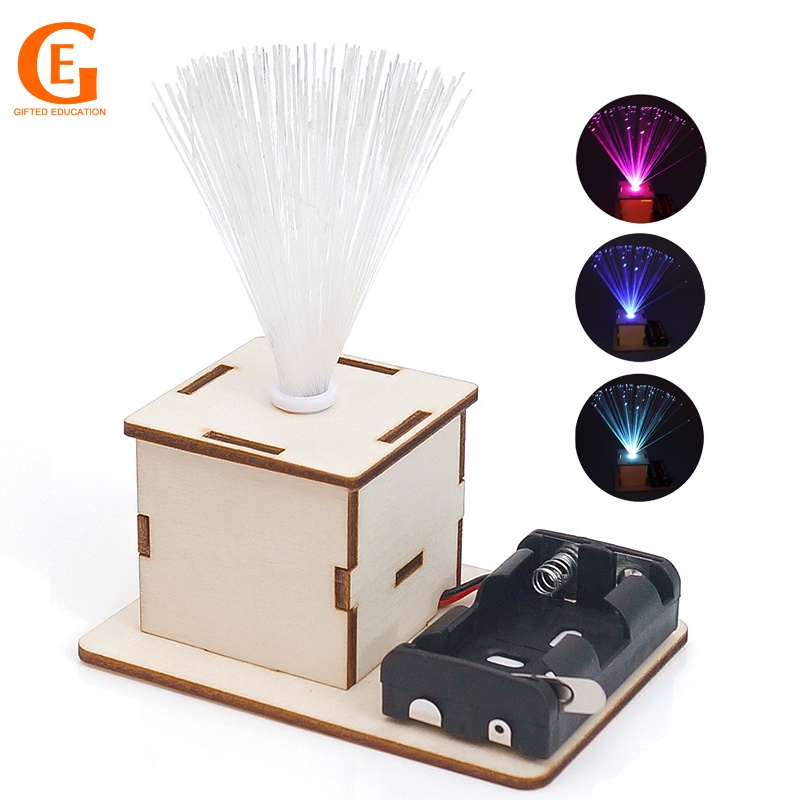 ชุดของเล่นทดลองวิทยาศาสตร์ โคมไฟเบอร์ออปติคอล DIY เพื่อการศึกษา สําหรับเด็ก