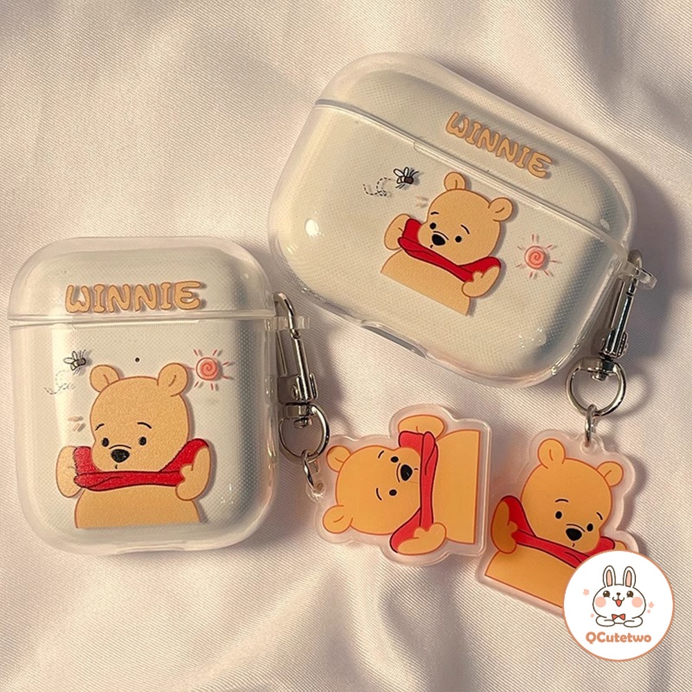 เคสหูฟังบลูทูธไร้สาย ลายการ์ตูนหมีพูห์ สําหรับ Airpods 1 2 3 Pro 2