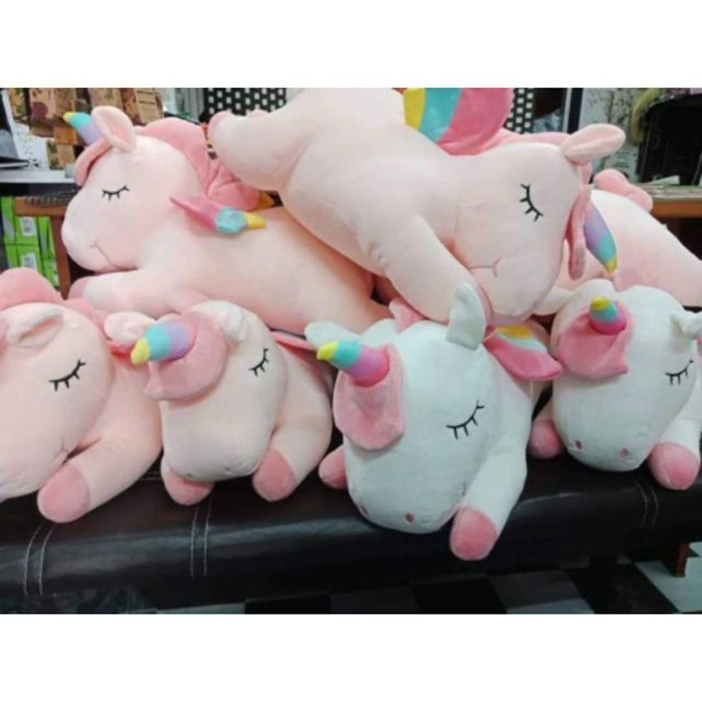 Me ตุ๊กตายูนิคอร์น, PP Cotton Plush Soft Unicorn Plush Toy, Kawaii สีขาวสีชมพูสีเขียวสีเหลืองสัตว์ของเล่นขนาดใหญ่