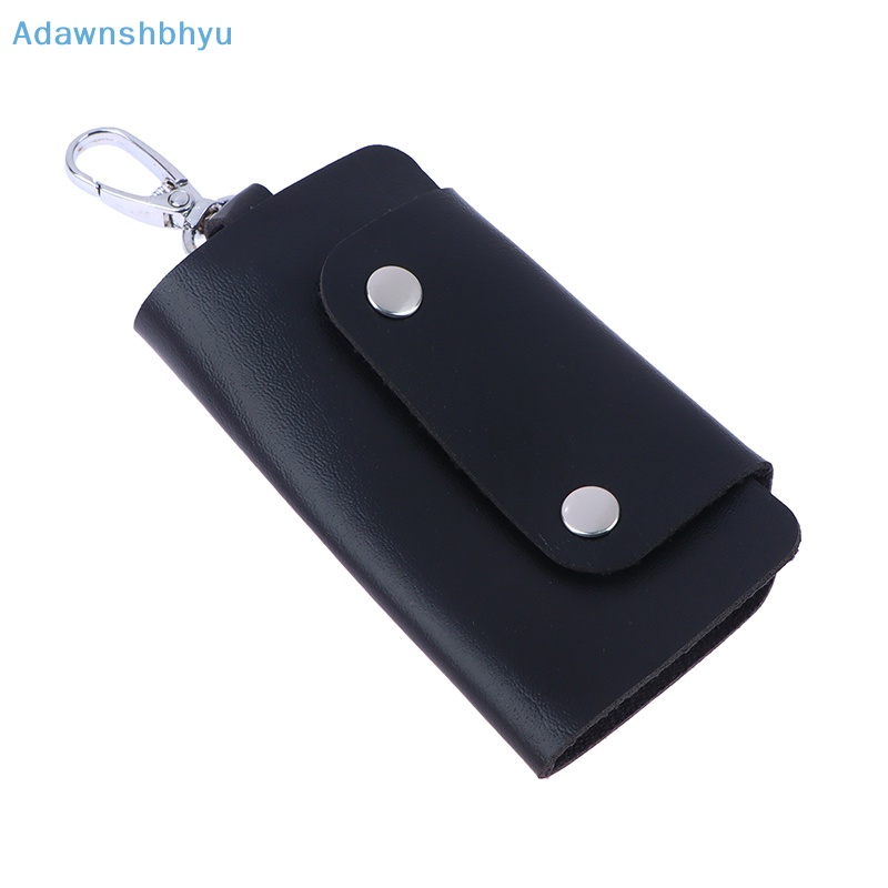 Adhyu กระเป๋าใส่กุญแจรถยนต์ หนัง PU แบบพกพา สีพื้น เรียบง่าย สําหรับทุกเพศ 1 ชิ้น