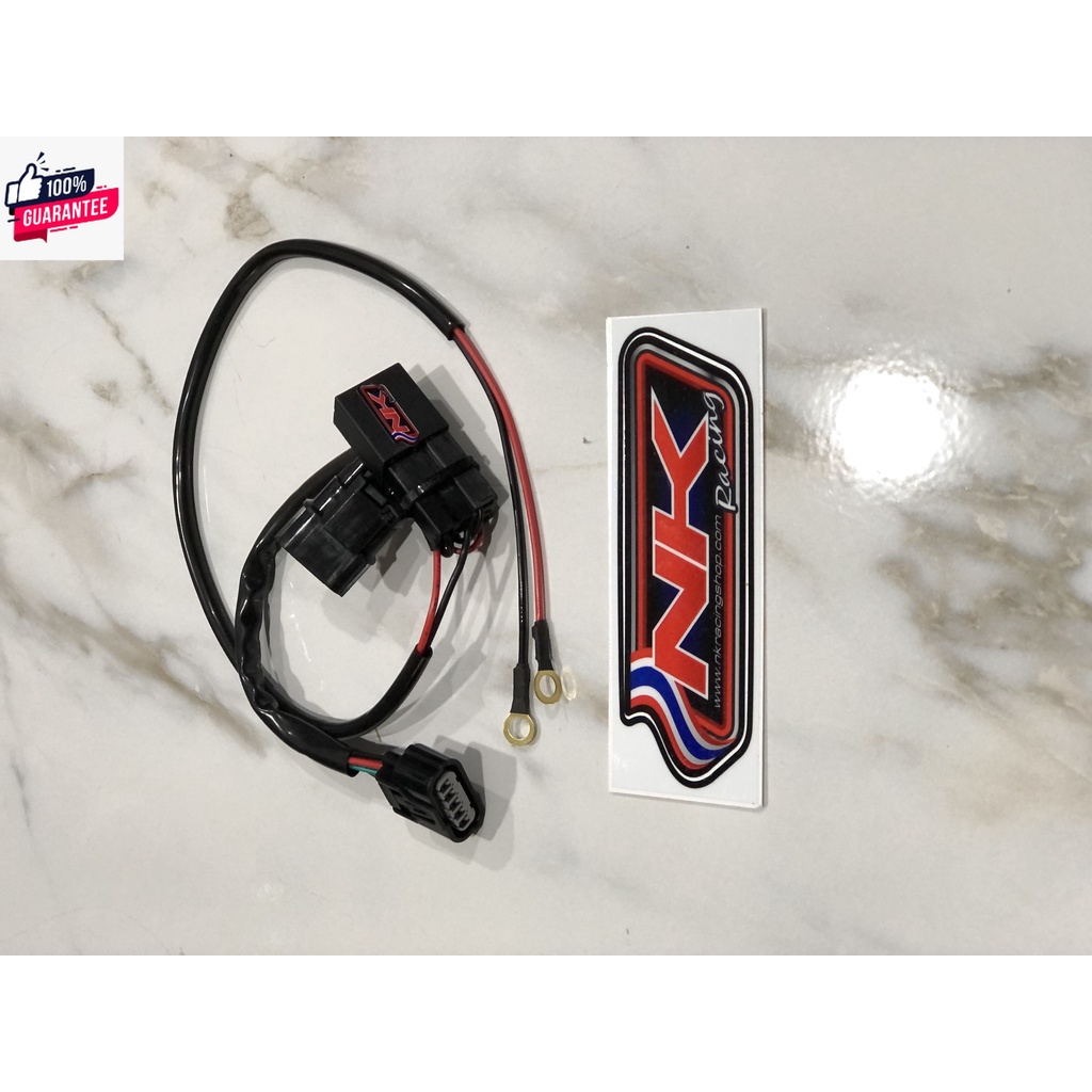 ชุดสายไฟรีเลย์ปั้มติ๊ก แถมสติ๊กเกอร์ NK ทุกชุด  ปั้มติ๊กเดิม-9าร์ NKracing ยาวพอดี เวฟ110i,PCX125-15