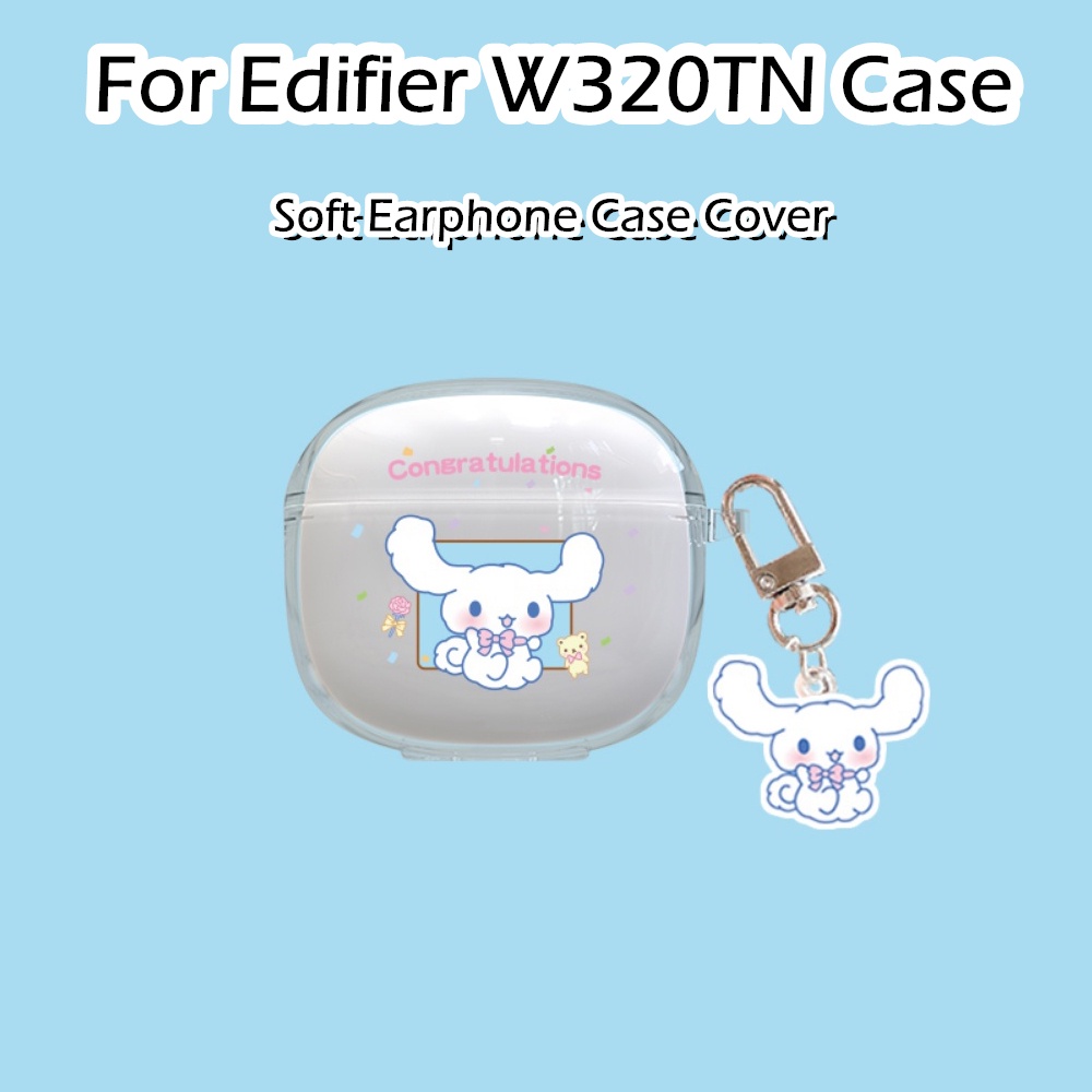 【ของแท้】เคสหูฟังซิลิโคนนิ่ม แบบใส ลายการ์ตูน สําหรับ Edifier W320TN