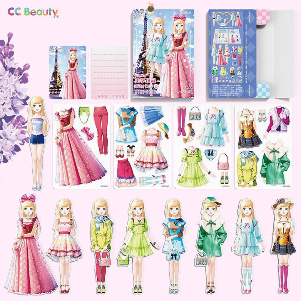 สติกเกอร์แม่เหล็ก รูปเจ้าหญิง DIY ของเล่นเสริมการเรียนรู้ สําหรับเด็ก