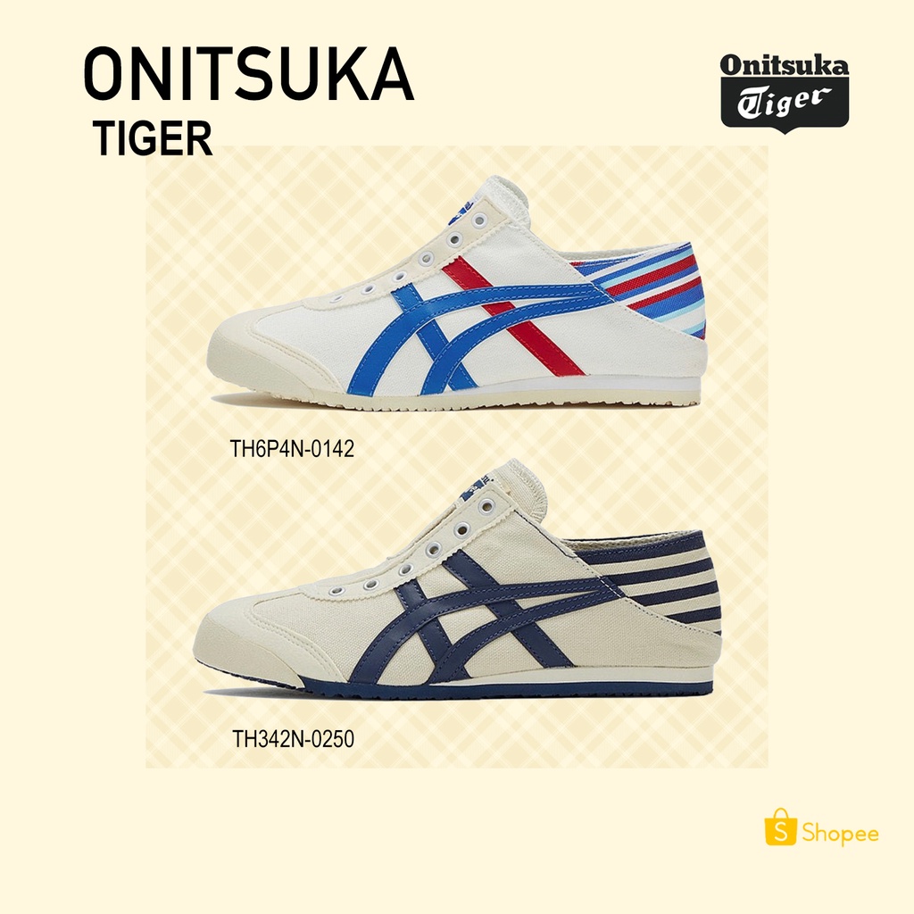 Onitsuka Tiger Mexico 66 Slip-on TH6P4N-0142 TH342N-0250 รองเท้าผ้าใบลําลอง