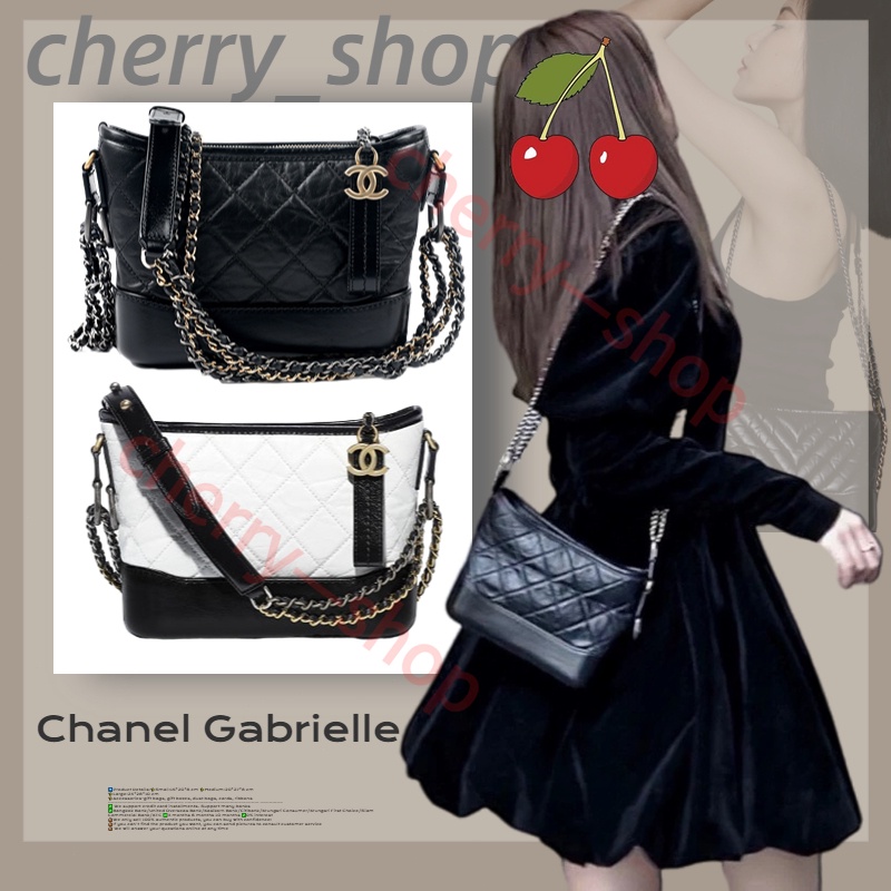 Chanel Gabrielle Bag ผู้หญิง/กระเป๋าสะพายข้าง/กระเป๋าสะพายไหล่ /แพ็คเกจคนจรจัด