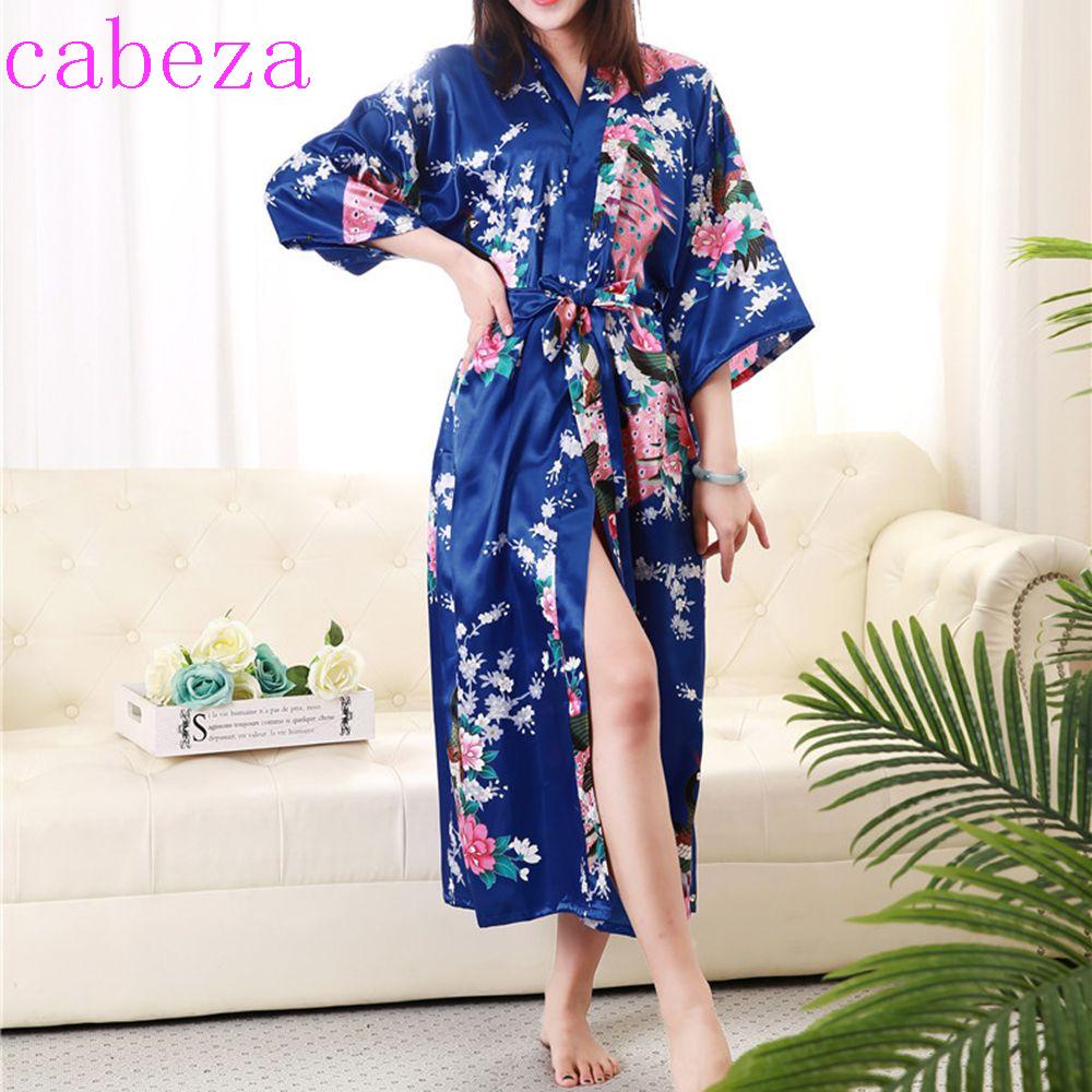 Cabeza เสื้อคลุมนอน เสื้อคลุมเพื่อนเจ้าสาว ผ้าไหมซาติน เสื้อคลุมอาบน้ํากิโมโน