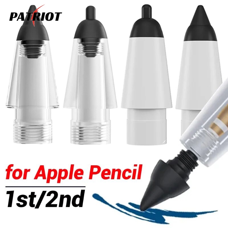 หัวปากกาสไตลัส แบบใส กันการสึกหรอ แบบเปลี่ยน สําหรับ Apple Pencil 1 2