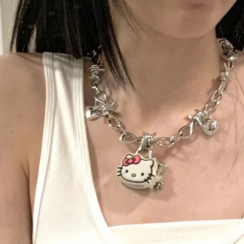 [Haroro] สร้อยคอ จี้รูป Hellokitty Sanrio ประดับไข่มุก เหมาะกับของขวัญวันเกิด แฟชั่นฤดูใบไม้ผลิ และฤดูร้อน สําหรับผู้หญิง