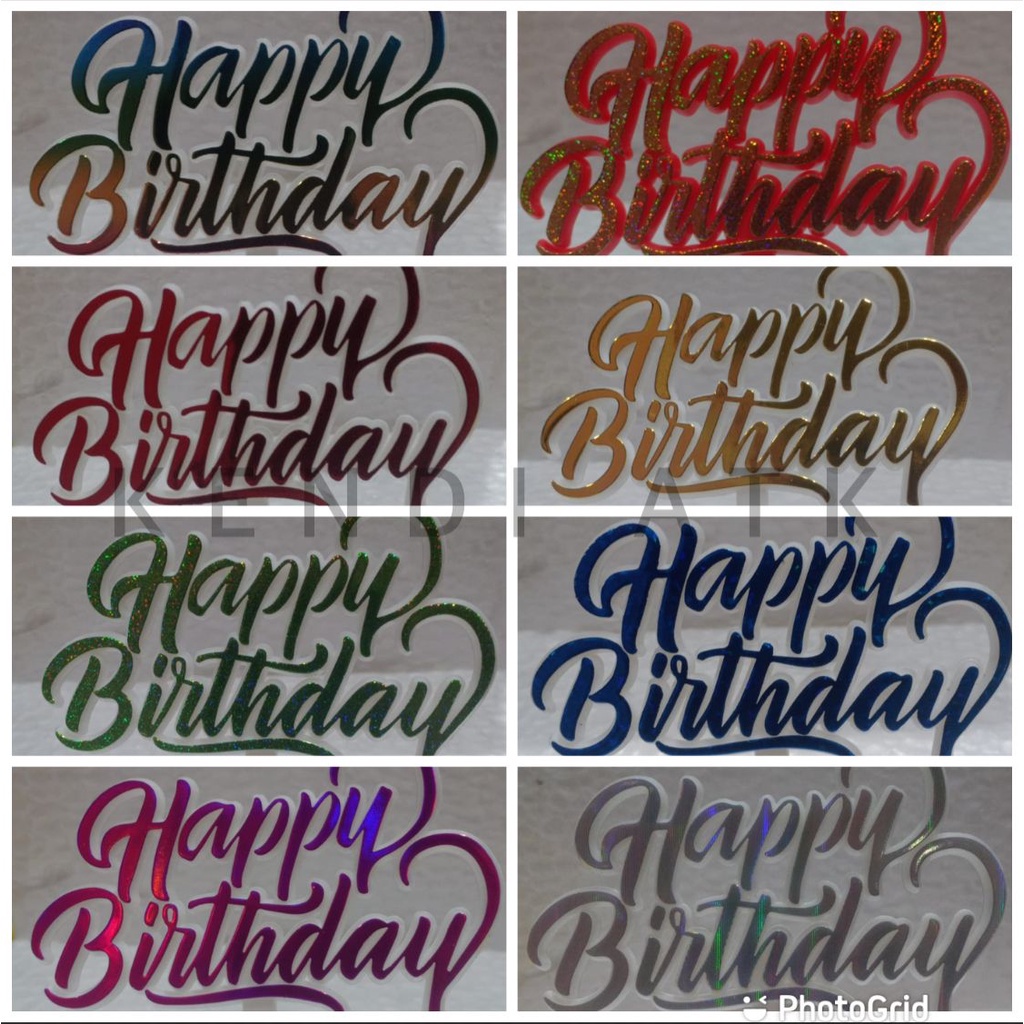 *PARTY WORLD* EXCLUSIVE DECORATIVE CAKE TOPPER พร้อมการเขียน "HAPPY BIRTHDAY" (UNIT) "KTI73"