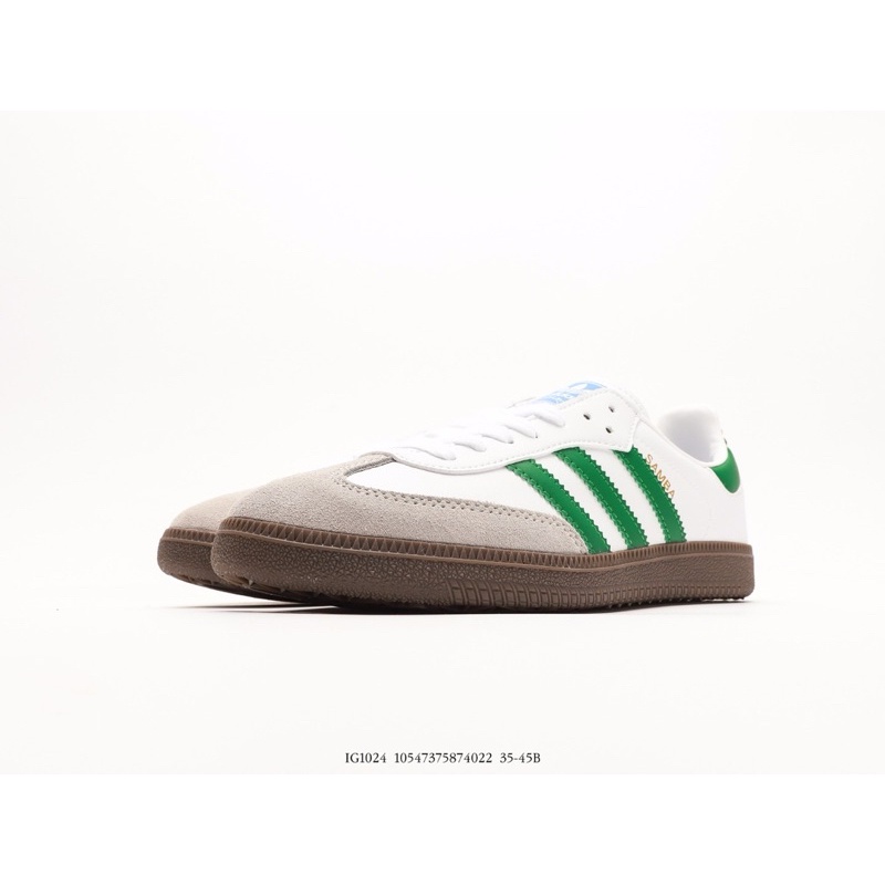 Sepatu Adidas Samba Classic OG White Green 100% BNIBWT แฟชั่น