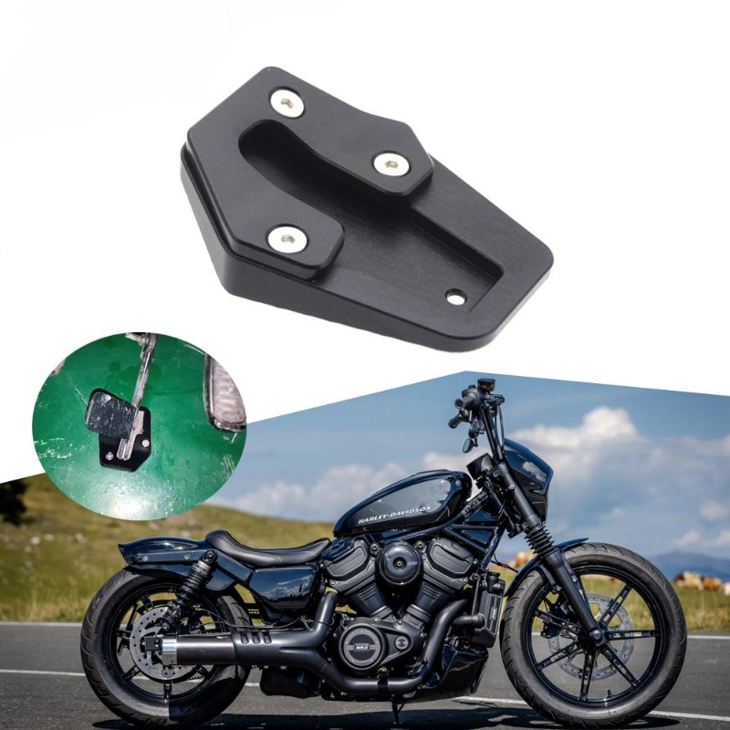 รถจักรยานยนต์สําหรับ Harley Nightster RH975 RH 975 2022 2023 Kickstand ขาตั้ง Extension Pad แผ่น Nig