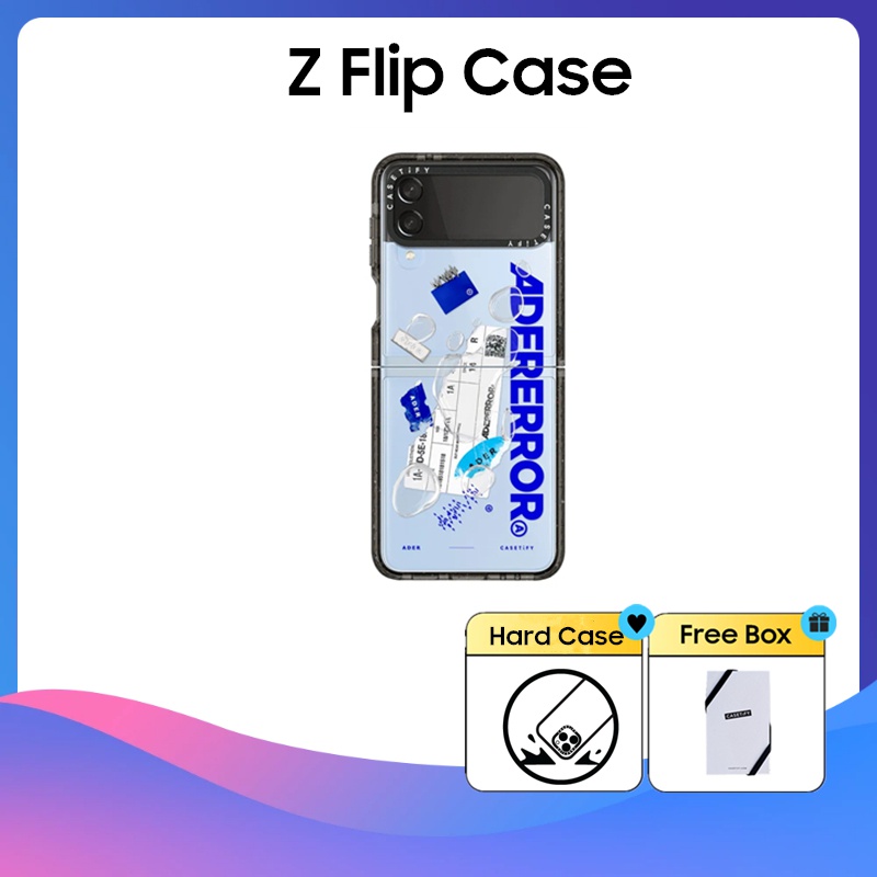 Casetify Ader สติกเกอร์พลาสติก Pc ฝาพับ สําหรับ Samsung Galaxy Z Flip3 Flip4 Flip5 Flip 3 4 5