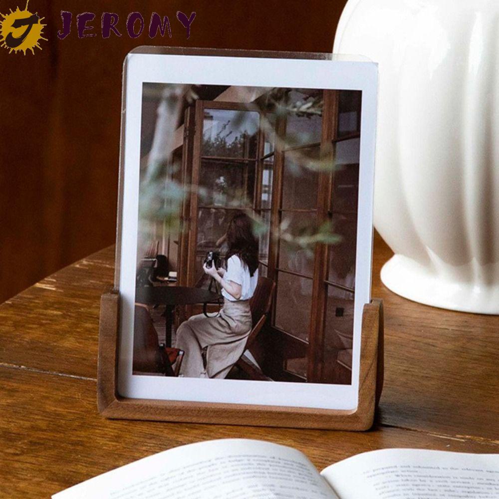 Jeromy กรอบรูปไม้ อะคริลิค รูปตัว U สีบีช วอลนัท สไตล์นอร์ดิก ยุโรป สร้างสรรค์ สําหรับตกแต่งโต๊ะ