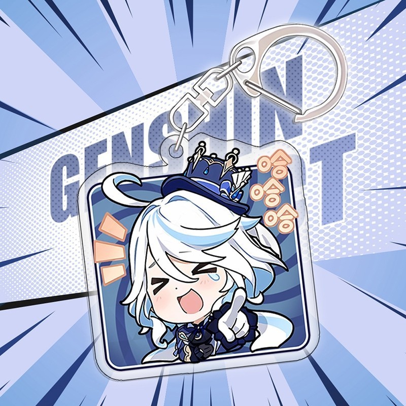 Genshin อะคริลิคพวงกุญแจ furina neuvillette จี้