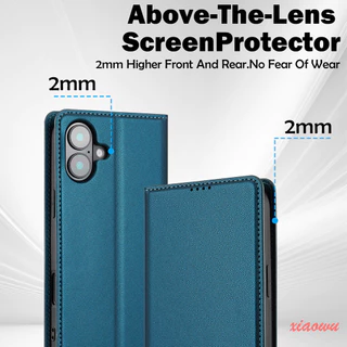 หรูหราหนัง MAGNETIG CLOSURE เคสโทรศัพท์สําหรับ iPhone 17E 17 Air 17 PRO MAX 13 mini 14 15 16 PRO MAX PLUS 16E หนังพลิกกระเป๋าสตางค์ช่องใส่การ์ดกันกระแทกป้องกันปลอก