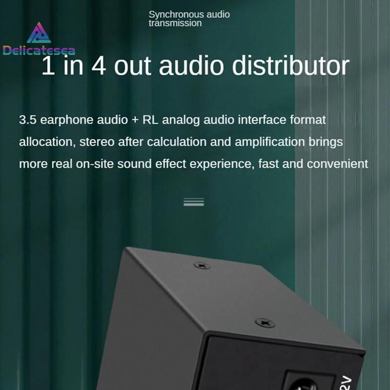 [Delicatesea] ตัวสลับเสียง RCA Aux 4 in 1 Out ตัวเปลี่ยนเสียงสเตอริโอ 4X1 3.5 มม. Aux L/R กล่องสวิตช์เสียง RCA ตัวเลือกเสียงอะนาล็อก, B ใหม่