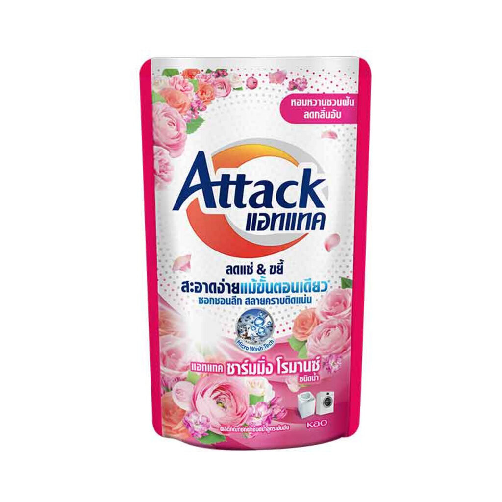 FernnyBaby สีชมพู Attack 3D แอทแทค ทรีดี ลิคลิท 600ML ซักผ้าสูตรเข้มข้น น้ำยาซักผ้า สูตร แอทแทค 3D น้ำ สีชมพู ชาร์มมิ... - รูปที่ 2