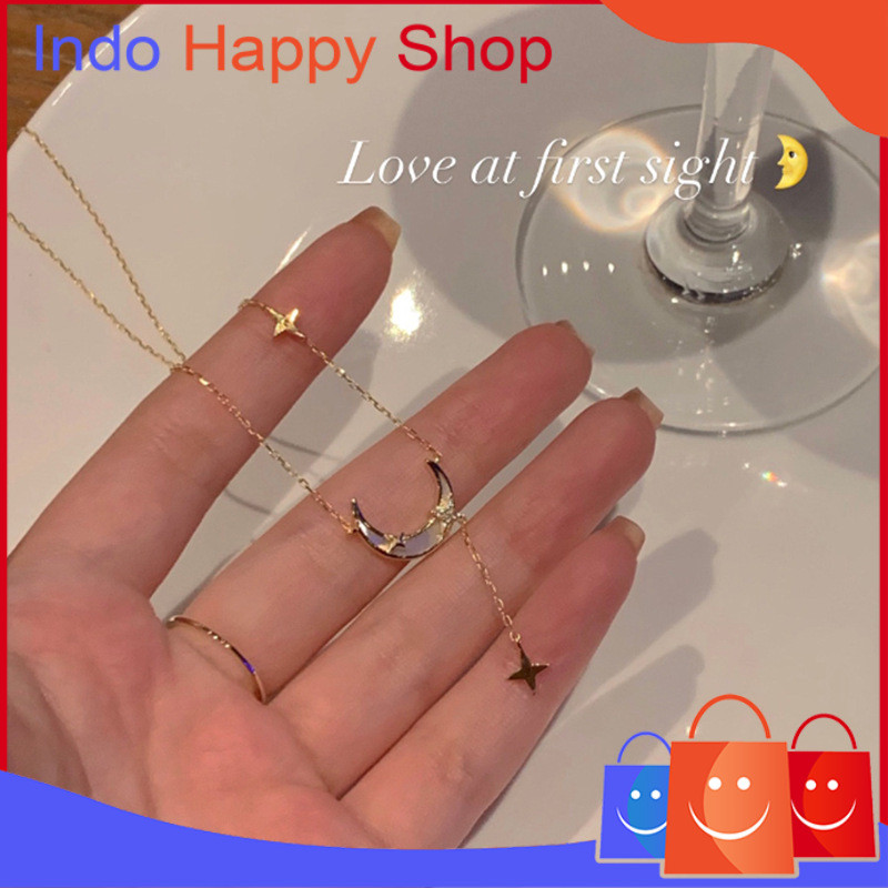 IHS 1272 สร้อยคอผู้หญิงลูกตุ้มดวงจันทร์และดาว