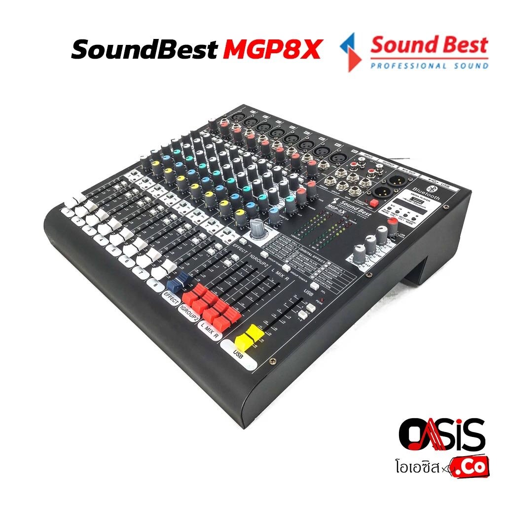 (ฟรีจัดส่ง) มิกเซอร์ SoundBest MGP-6X MGP-8X MGP-12X USB-Bluetooth เครื่องขยายเสียง sound best