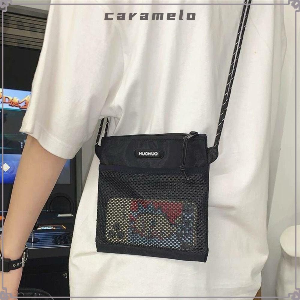 Caramelo Sport Handbag, Square Japanese Style Crossbody Bag, Travel Mobile Phone Bag Casual Small Shoulder Bag
