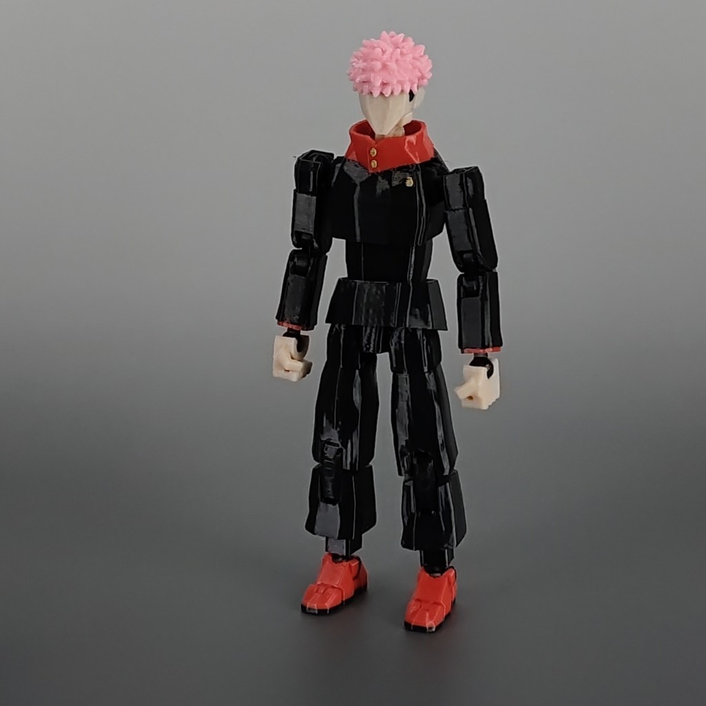 Knotweed สองด้าน Nuo Spell Fighting Multi-Joint Lucky 133D การพิมพ์ Action Figure dummy