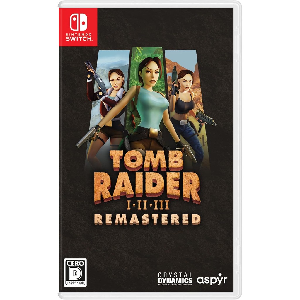 แผ่นเกม Nintendo Switch 🎮 Tomb Raider I-III Remastered Starring Lara Croft | แท้มือ1 🆕 | Zone2 ญี่ปุ