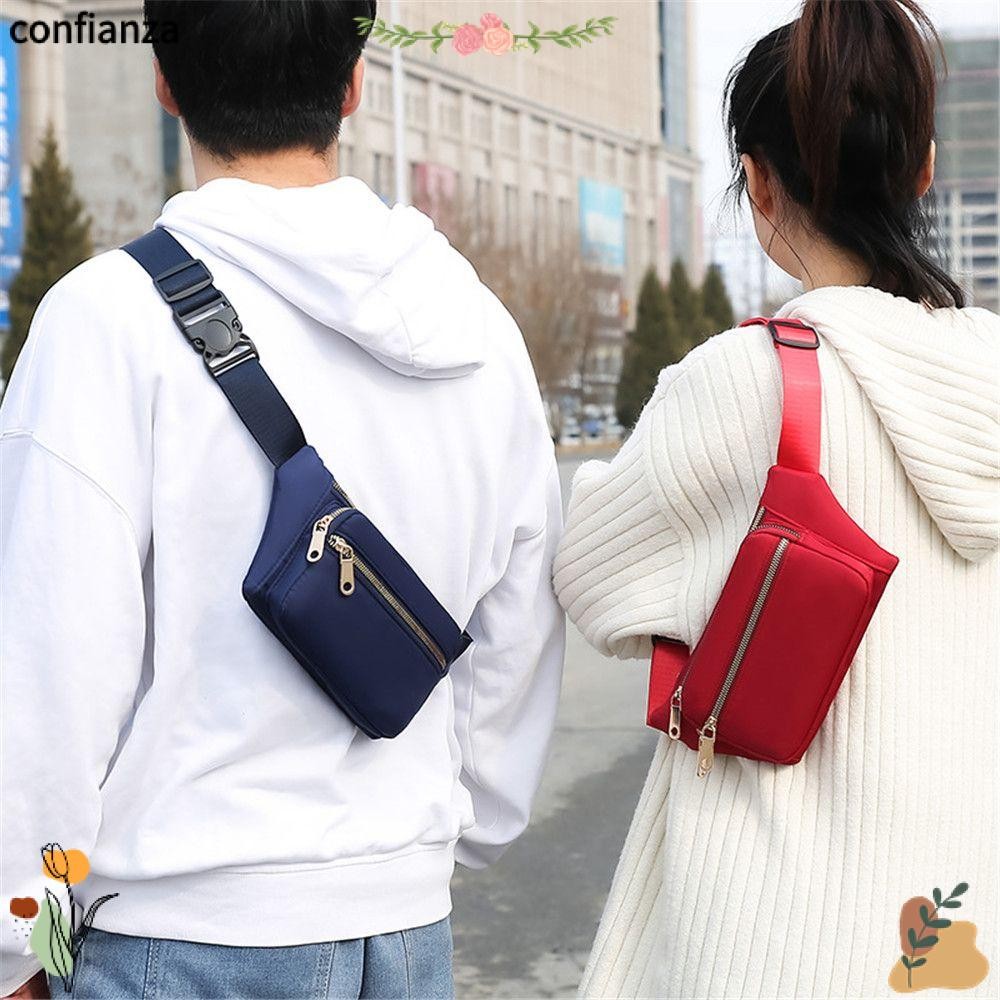 Confianza ไหล่สลิงแพ็คผู้หญิงผู้ชายกันน้ํากีฬา Cross Body Bag