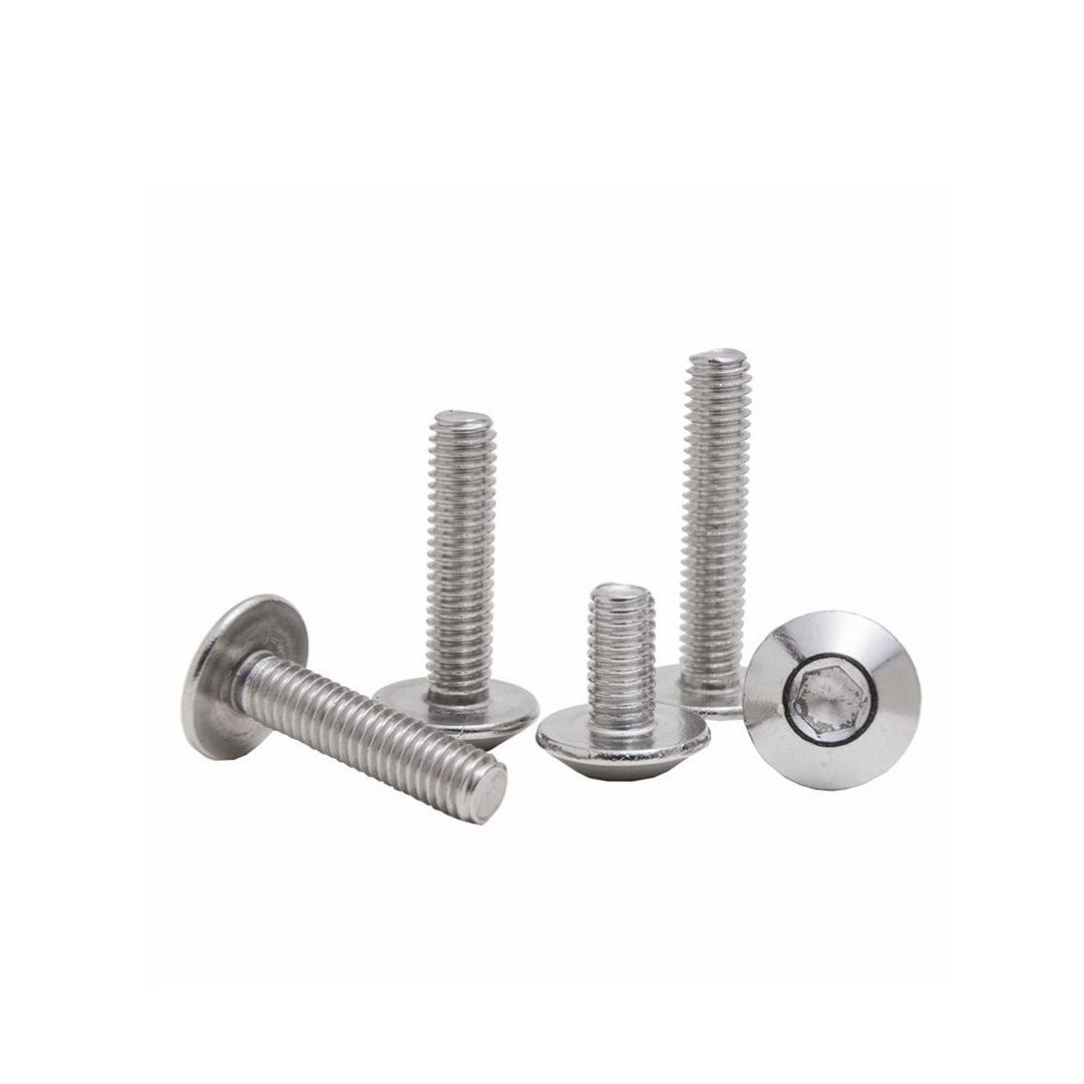 ((LXY) น็อต  หัวร่ม หัวกระทะ สกรู หัวจมกลม สแตนเลส 304 เกลียวมิล หยาบ  / Truss Head Hexagon Socket Machine Screw SUS304 M2-M10 * L: 3-60 มม. (RM-TH-w) - รูปที่ 2