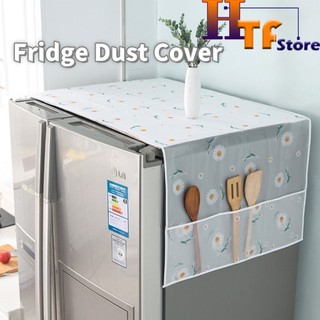 Refrigerator Cover Cloth Hanging Storage Bag Waterproof With Pockets Kitchen Washing Machine Top Cover Dustproof Cover