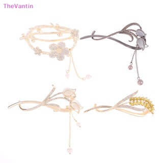 Thevantin กิ๊บติดผมคริสตัล รูปผีเสื้อ ดอกไม้ ประดับเพชร หรูหรา แวววาว สําหรับผู้หญิง