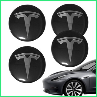 สติกเกอร์โลโก้ สําหรับติดตกแต่งดุมล้อรถยนต์ Tesla Wheels maerth