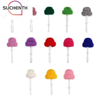 Suchenth ถุงเท้าถัก สีพื้น แฟชั่น สําหรับสัตว์เลี้ยง สุนัข 2 ชิ้น