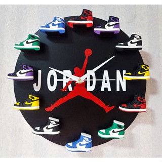 Aj นาฬิกาแขวนผนัง AirJordan นาฬิกา รองเท้าผ้าใบ AirJordan โมเดลสร้างสรรค์