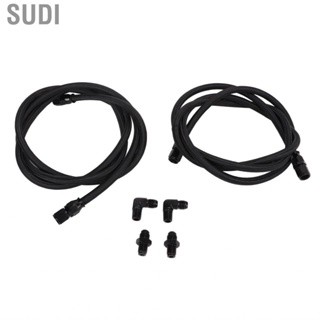 Sudi Transmission Cooler Line Oil Fuel Hose High Pressure PTFE Nylon Stainless Steel 7FT Long Rustproof Flexible with 6AN Fittings