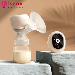 Lveror เครื่องปั๊มนมไฟฟ้า อัตโนมัติ ชาร์จ USB เสียงเบา พกพาง่าย ไร้ BPA พร้อมหน้าจอ LED สําหรับให้นมบุตร