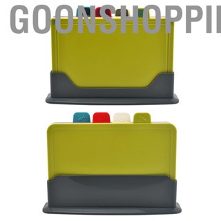 Goonshopping 4pcs  Classification Chopping Boards PP TPR Portable Non Slip Cutting Kitchen Tools