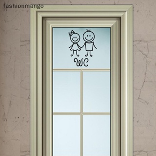 [fashionmango] ใหม่ สติกเกอร์ไวนิล ลายการ์ตูน WC กันน้ํา สําหรับติดตกแต่งผนังห้องน้ํา ประตูห้องน้ํา