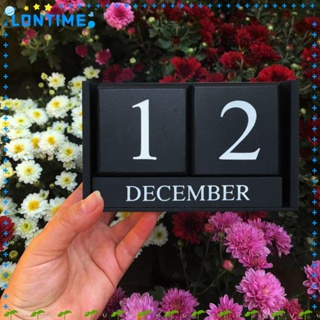 Lontime ปฏิทินตั้งโต๊ะ แบบไม้ สีดํา ของขวัญสําหรับผู้หญิง