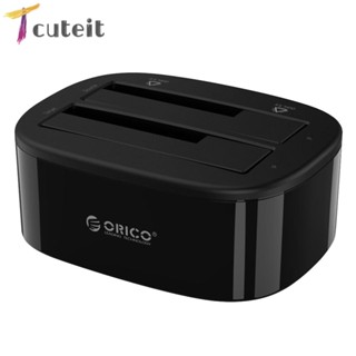 Tcuteit ORICO ฮาร์ดดิสก์ภายนอก USB 3.0 เป็น 2.5 3.5 SATA ช่องคู่