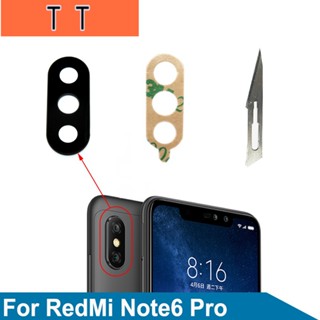  ฝาครอบเลนส์กล้องด้านหลัง พร้อมกาวสติกเกอร์ สําหรับ Xiaomi Redmi Note 6 Pro 6.26 นิ้ว