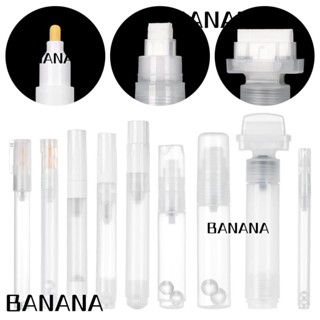 Banana1 หลอดเปล่า แบบใส ใช้ซ้ําได้ สําหรับปากกาเพ้นท์สี