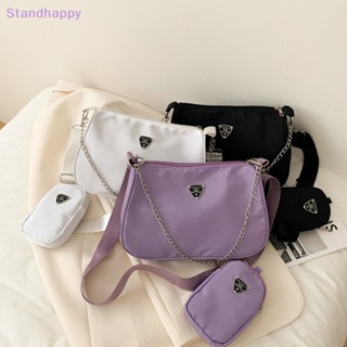 Standhappy ใหม่ กระเป๋าสะพายไหล่ สะพายข้าง สายโซ่ ขนาดเล็ก แฟชั่นเกาหลี สําหรับผู้หญิง